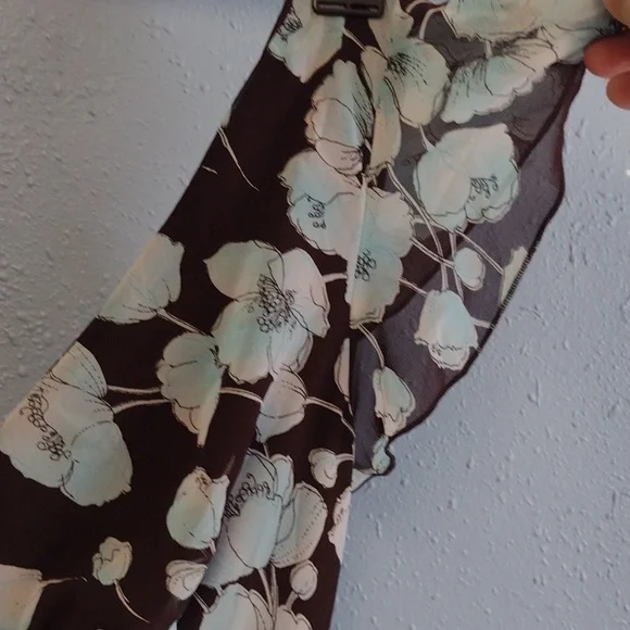 Studio Y Y2K  Floral V-Neck Dress in Brown and Blue size 7/8 - Picture 6 of 16